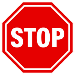 ストップの看板 Stop sign.