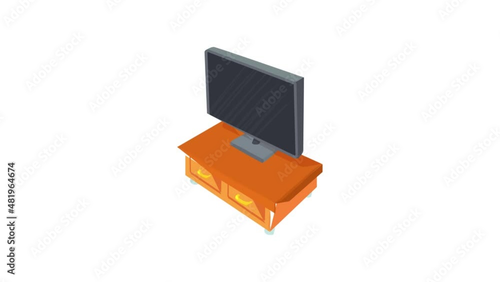 Poster computer icon animation best cartoon object on white background