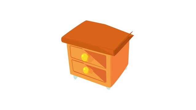 Commode icon animation best cartoon object on white background