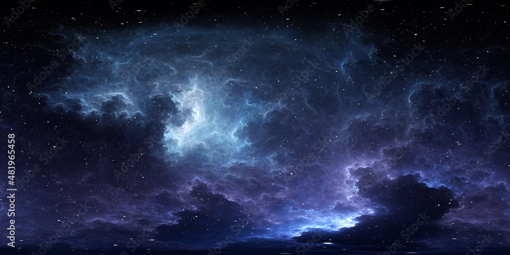Canvas Prints 360 degree space background with nebula and stars, equirectangular projection, environment map. hdri