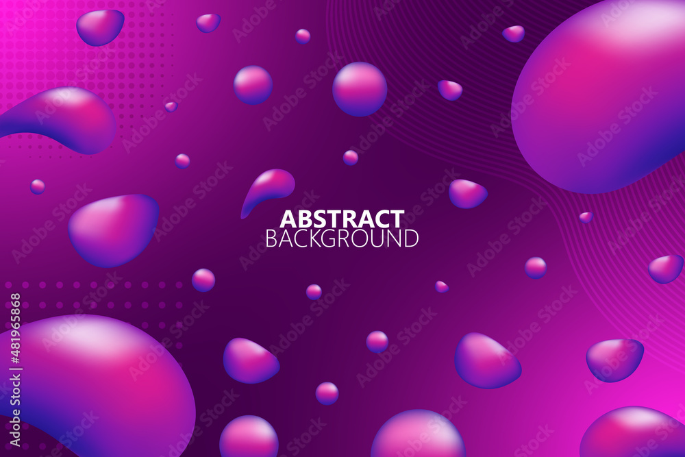 Poster abstract background fluid shape with pink gradient