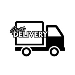 Delivery truck icon isolated on white background