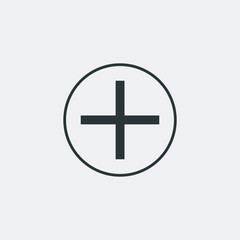 Obraz premium Add icon vector on white background. plus icon vector