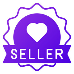 seller sticker icon illustration