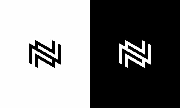  Initial Letter N NS SN Lettermark Logo Vector Design