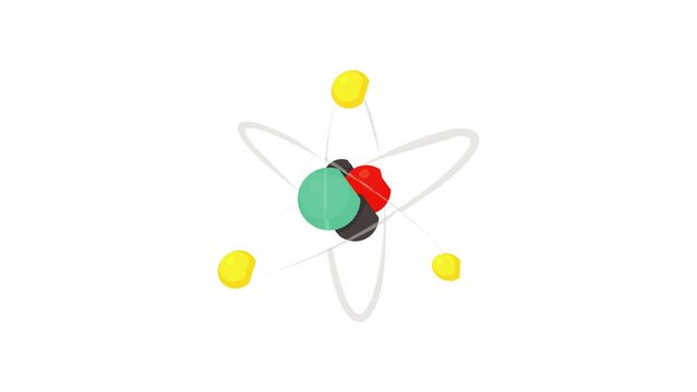 Molecule icon animation best cartoon object on white background
