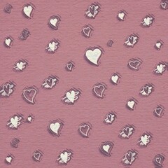 cute mini heart shape on the texture paper background for valentines day and minimalistic love card.