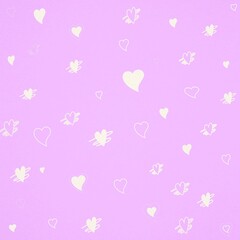 cute mini heart shape on the texture paper background for valentines day and minimalistic love card.