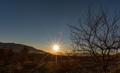 Molise, Italy.  Spectacular winter panorama.
