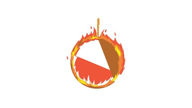 Ring of fire icon animation best cartoon object on white background