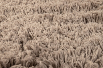 Gray chenille soft bath mat texture background. Bath Accessories. Top view.