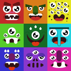 Cute Cartoon Monsters illustration. Hallowen costume, concept illustrations, cartoon characters.
