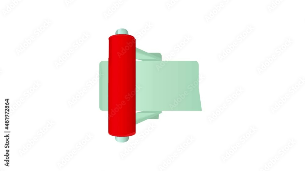 Poster red toggle switch icon animation best cartoon object on white background
