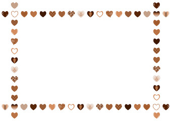 ハート模様のフレームイラスト