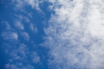Blue sky with cloud background.