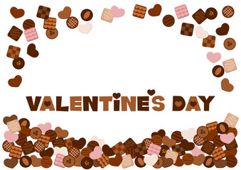バレンタインデーのイラスト: 降り積もるチョコレート