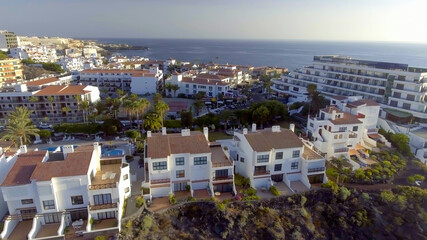 Fototapeta na wymiar Aerial view of Garachico landscape in Tenerife from drone.