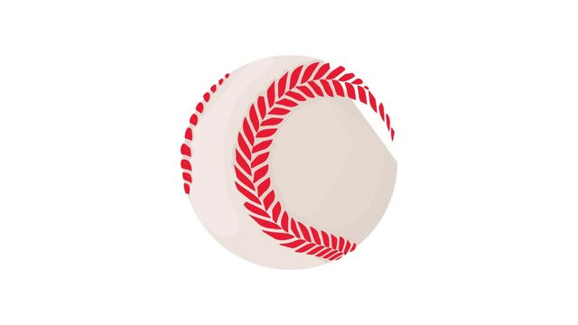 Baseball ball icon animation best cartoon object on white background