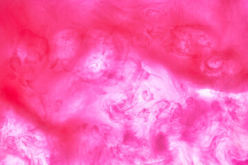 Pink smoke ink background, colorful fog, abstract swirling touch ocean sea, acrylic paint pigment underwater