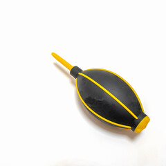 Photographer's accessories. A rubber bulb for cleaning the matrix and the camera lens from dust....