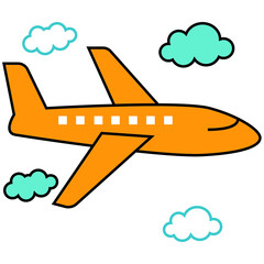 airplane icon, aeroplane vector,  aircraft at the airport, flight and ariways for passenger and tourists