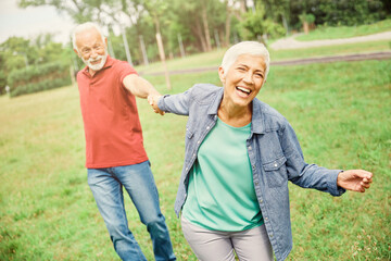 senior couple happy elderly love together retirement lifestyle smiling man woman mature fun