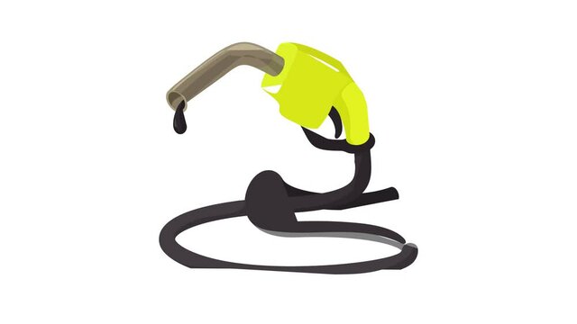 Refueling nozzle icon animation best cartoon object on white background