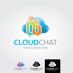 ector logo combination of a cloud and people