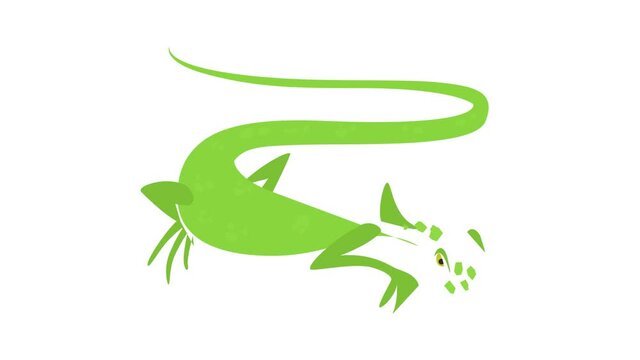 Brisk lizard icon animation best cartoon object on white background