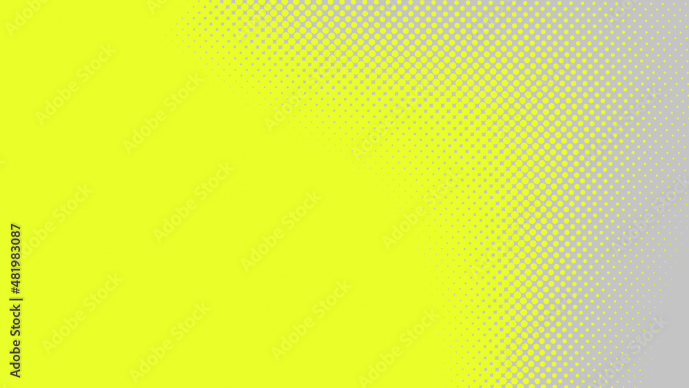 Poster dots halftone yellow gray color pattern gradient texture background.