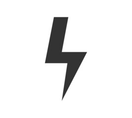 Power energy vector emblem. Electricity flash symbol. Charge or danger icon