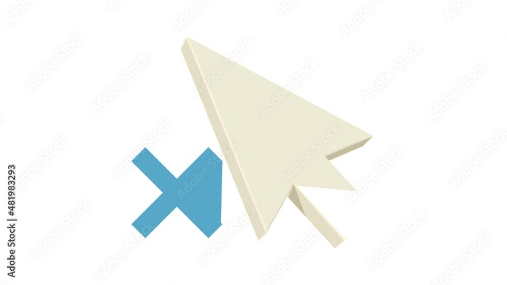 Poster not working pointer icon animation best cartoon object on white background
