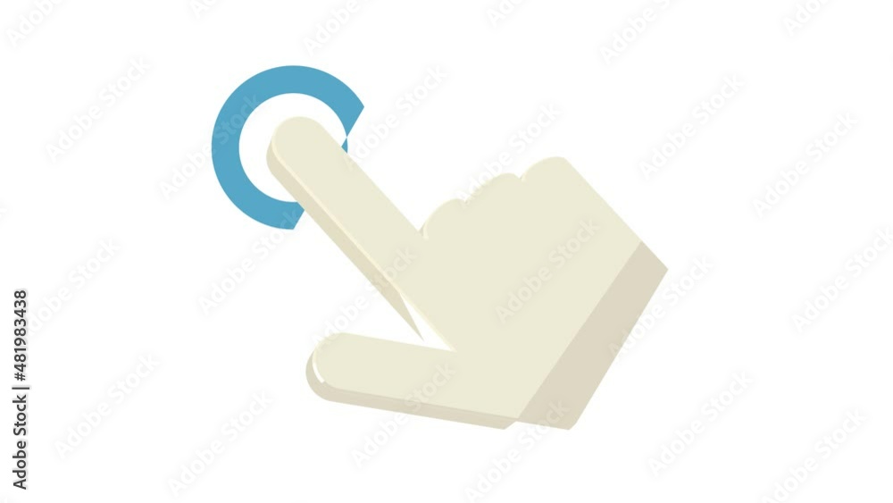 Poster working cursor icon animation best cartoon object on white background