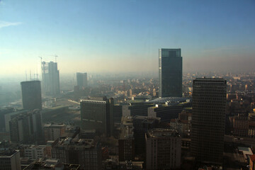 Fototapeta na wymiar Aerial view of Milan fron the new tower
