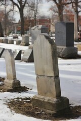 cemetery in winter
