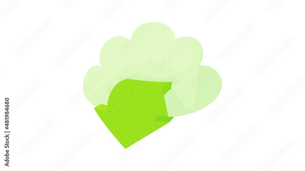 Poster outgoing database icon animation best cartoon object on white background