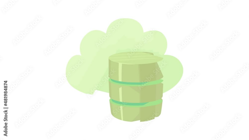 Aufkleber big cloud database icon animation best cartoon object on white background