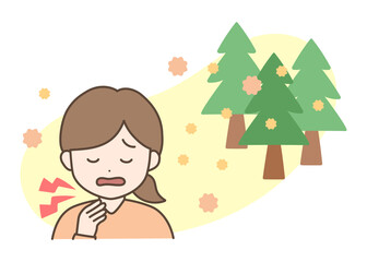 花粉症　のどの痛み