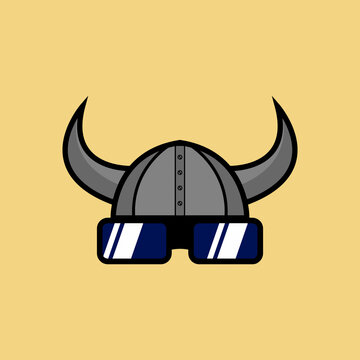 Futuristic vikings' helmet, very suitable for gaming logos, youtube channel logos, logos for android game developers