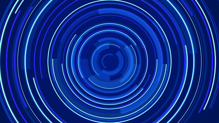 Abstract circle blue future technology background.