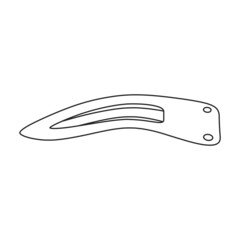 Scallop vector icon.Outline vector icon isolated on white background scallop.