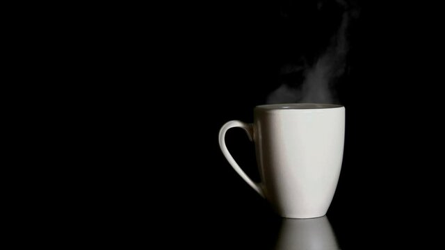 Steam rising from a cup with a hot drink

