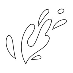 Water splash vector icon.Outline vector icon isolated on white background water splash.