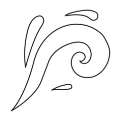 Water splash vector icon.Outline vector icon isolated on white background water splash.