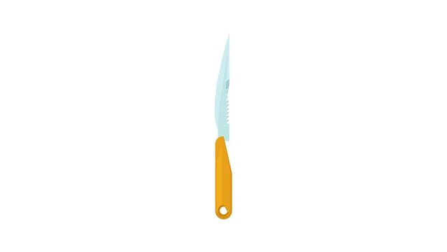 Sharp narrow knife icon animation best cartoon object on white background
