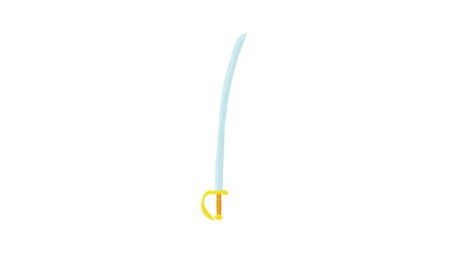 Saber icon animation best cartoon object on white background