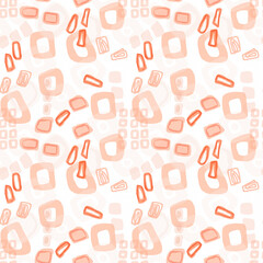 Seamless pattern. Colored abstract geometric shapes. Paper texture.