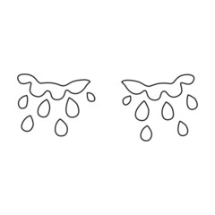 Tears vector icon.Outline vector icon isolated on white background tears.