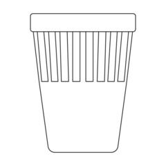 Trash box vector icon.Outline vector icon isolated on white background trash box.