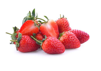 Strawberries isolated on white background